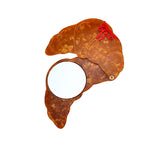 Hand-painted Bow Croissant Compact Mirror | Eco-Friendly