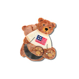 Hand-painted Americana Teddy Compact Mirror | Eco-Friendly