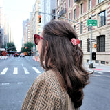 Hand-Painted Mini Paisley Heart Claw Hair Clip | Eco-Friendly