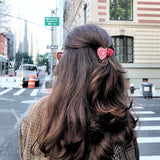 Hand-Painted Mini Paisley Heart Claw Hair Clip | Eco-Friendly