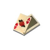 Hand-painted Ace of Hearts Compact Mirror | Eco-Friendly