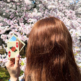 Hand-painted Ace of Hearts Compact Mirror | Eco-Friendly
