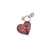 Hand-painted Paisley Heart Bag Charm + Keychain | Eco-Friendly