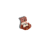 Hand-painted Mini New York Teddy Bear Hair Claw Clip | Eco-Friendly