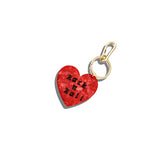 Hand-painted Rock n Roll Heart Bag Charm + Keychain | Eco-Friendly