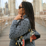 Hand-painted Vintage Car Bag Charm + Keychain | Eco-Friendly