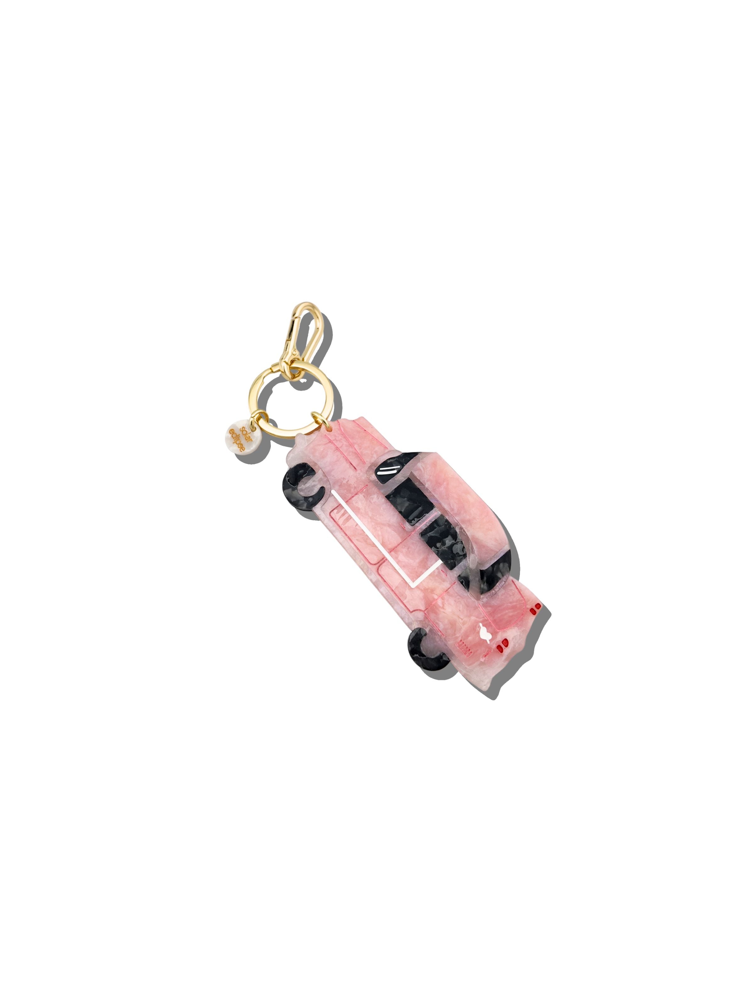 Hand-painted Vintage Car Bag Charm + Keychain | Eco-Friendly