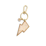 Hand-painted Lightning Bolt Bag Charm + Keychain | Eco-Friendly