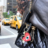 Hand-painted Swallowtail Bag Charm + Keychain | Eco-Friendly