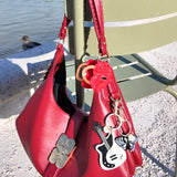 Hand-painted Swallowtail Bag Charm + Keychain | Eco-Friendly