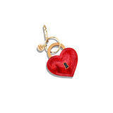 Hand-painted Padlock Heart Bag Charm + Keychain | Eco-Friendly