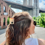 Hand-painted Matchbox Hair Claw Clip | Eco-Friendly