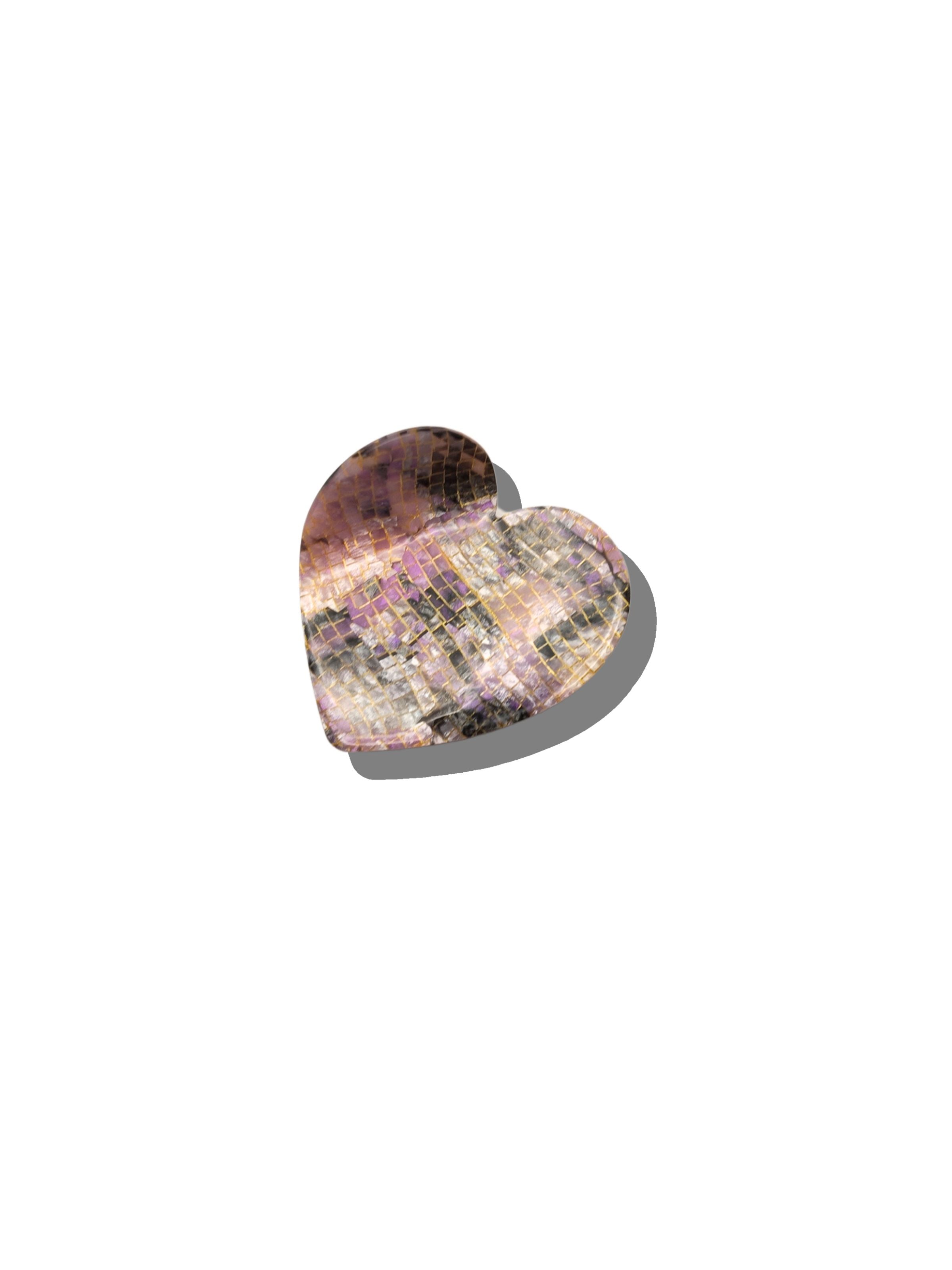 Handmade Snakeskin Heart Acetate Claw Hair Clip | Eco-Friendly