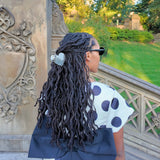 Hand-painted Polka Dot Heart Hair Claw Clip | Eco-Friendly