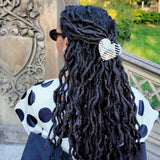 Hand-painted Polka Dot Heart Hair Claw Clip | Eco-Friendly