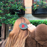 Hand-painted Polka Dot Heart Handbag Hero Brush | Eco-Friendly
