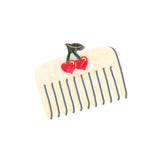 Hand-painted Cherry Hearts Pocket Comb