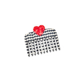 Hand-painted Polka Dot Heart Pocket Comb