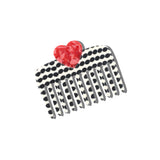 Hand-painted Polka Dot Heart Pocket Comb