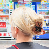 Hand-painted Super Fan Teddy Hair Claw Clip