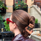 Hand-painted Super Fan Teddy Hair Claw Clip