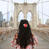 Hand-painted Vintage Rose Laydown Hair Claw Clip | Eco-Friendly