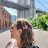 Hand-painted Mini Heart Lay Down Hair Claw Clip - Limited Edition