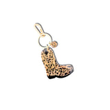 Hand-painted Cowboy Boot Bag Charm + Keychain | Eco-Friendly
