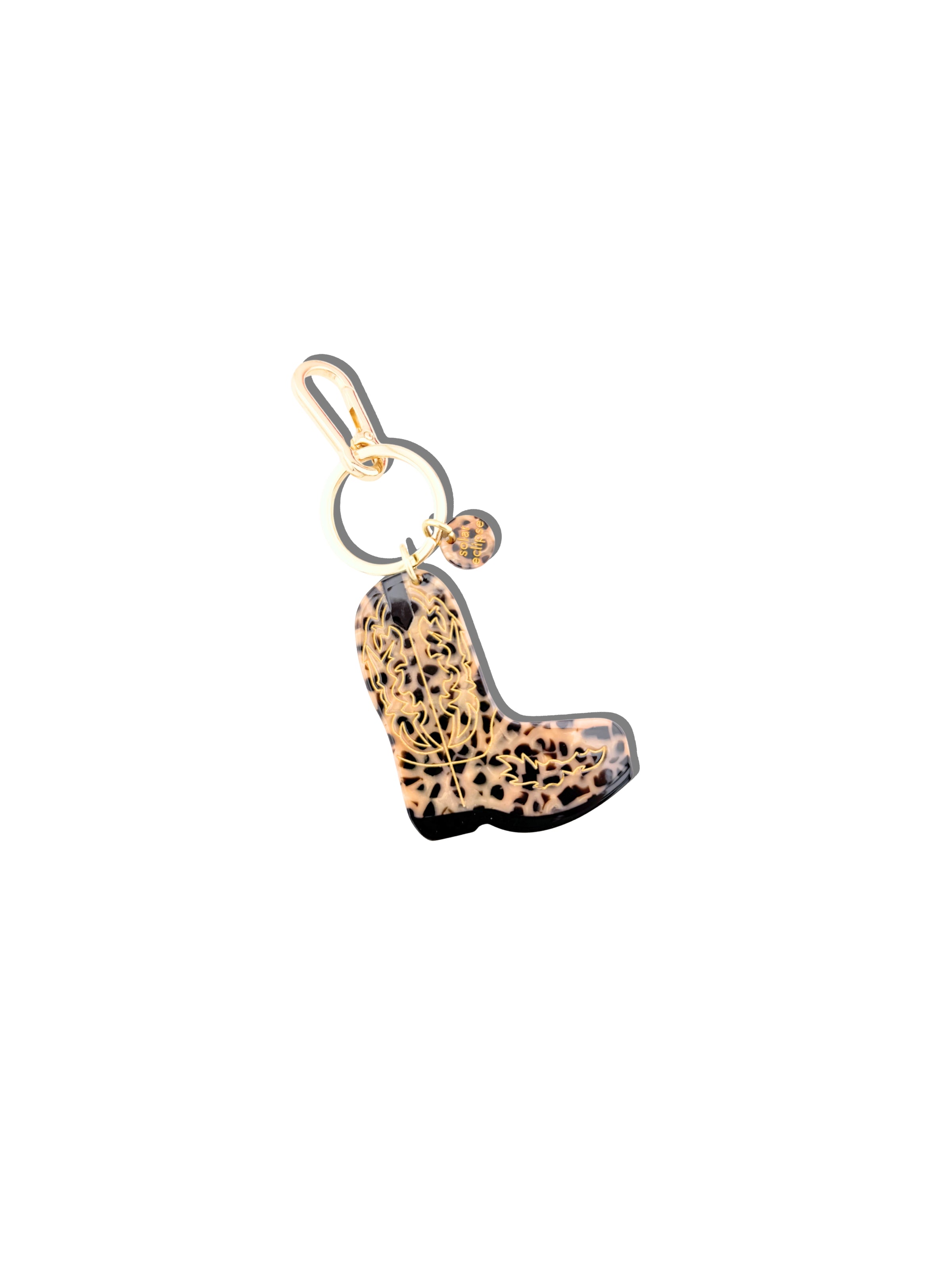 Hand-painted Cowboy Boot Bag Charm + Keychain | Eco-Friendly