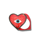 Hand-painted Lucky Eye Heart Compact Mirror | Eco-Friendly