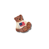 Hand-painted Americana Teddy Bear Claw Hair Clip | Eco-Friendly