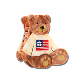 Hand-painted Americana Teddy Bear Claw Hair Clip | Eco-Friendly