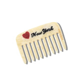 Hand-painted ❤️  New York Pocket Hair Comb | Eco-Friendly