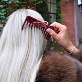 Hand-Painted Vintage Bow Detangling Wide Tooth Hair Comb | Eco-Friendly