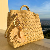 Hand-painted Celestial Moon Bag Charm + Keychain