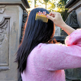 Hand-painted Magnolia Pocket Comb