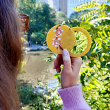 Hand-painted Magnolia Compact Mirror