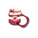 Hand-Painted Strawberry Jam Compact Mirror
