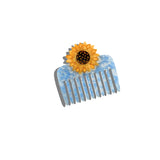 Hand-painted Sunflower Pocket Comb