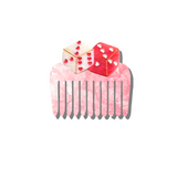 Hand-painted Lucky Dice Pocket Comb