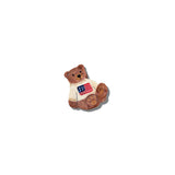 Hand-painted Mini Americana Teddy Bear Claw Hair Clip | Eco-Friendly
