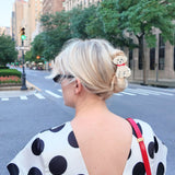 Hand-painted Doodle Puppy Claw Hair Clip | Eco-Friendly