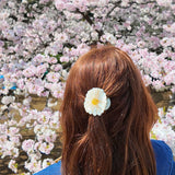 Hand-painted Daisy Lay Down Claw Clip