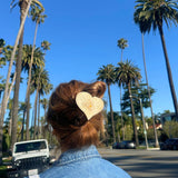 Hand-painted Celestial Heart Lay down Claw Clip