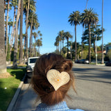 Hand-painted Celestial Heart Lay down Claw Clip