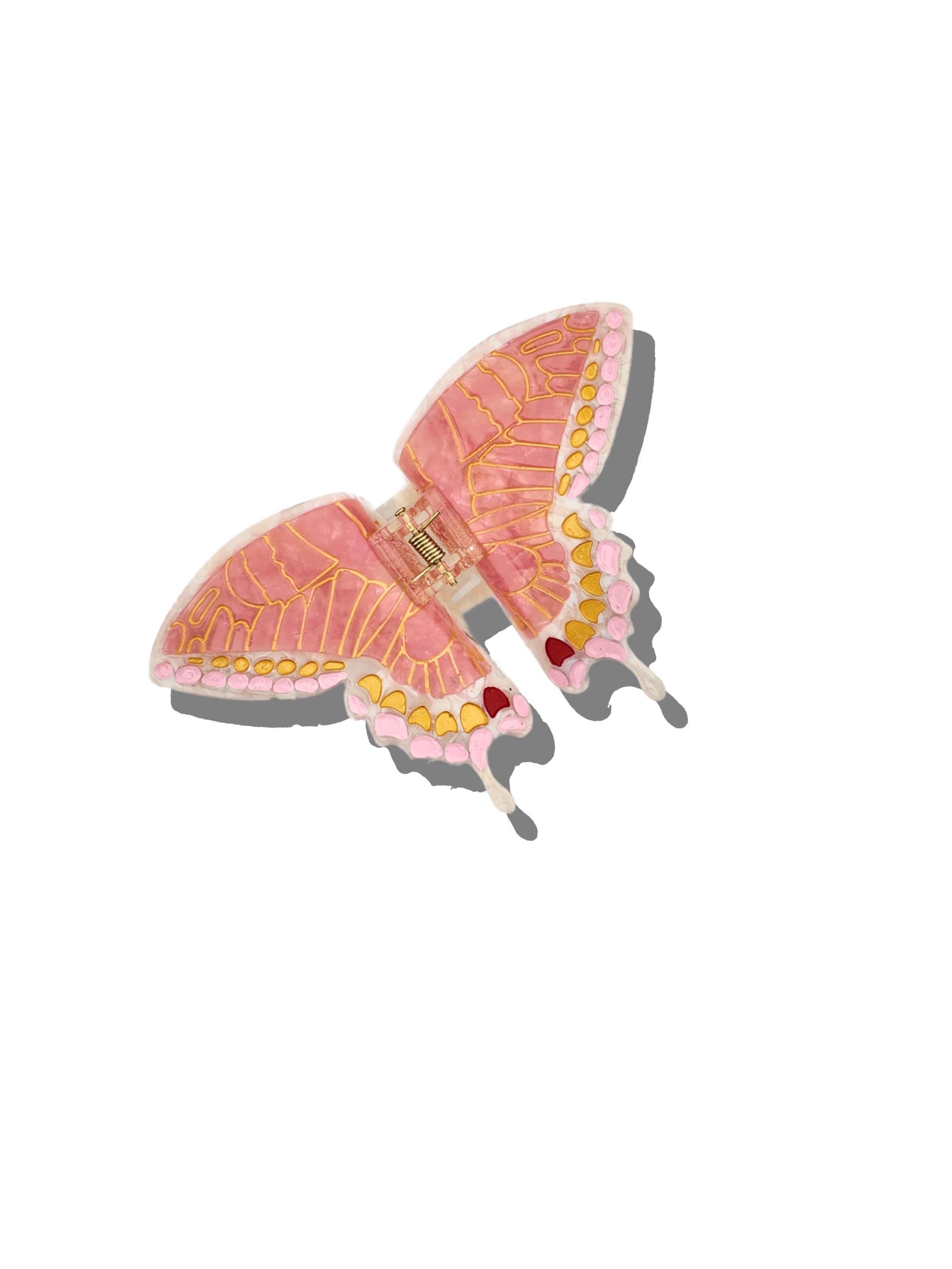 Hand-Painted Swallowtail Butterfly Claw Hair Clip | Eco-Friendly