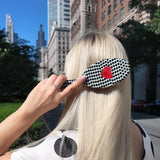 Hand-painted Polka Dot Heart Amazing Hair Day Brush | Eco-Friendly