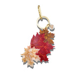 Hand-painted Maple Leaves Bag Charm + Keychain | Eco-Friendly