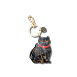 Hand-painted Kawaii Cat Bag Charm + Keychain | Eco-Friendly