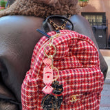Hand-painted Kawaii Cat Bag Charm + Keychain | Eco-Friendly